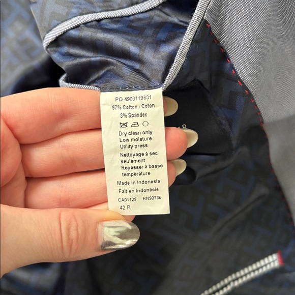 Tommy Hilfiger Light Blue Gray Men’s Blazer - Picture 12 of 12
